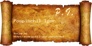 Pospischil Igor névjegykártya